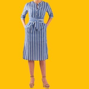 Chambray Shirtdress with Belt. Size 18.